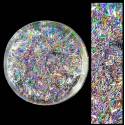 GLITTER HOLOGRAPHIC STRIPS - SILVER -3 GR
